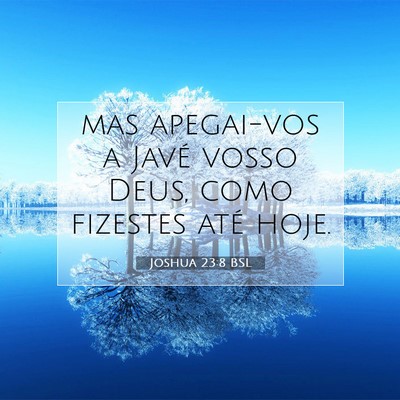 Picture 07 - Joshua 23:8 BSL - mas apegai-vos a Javé vosso Deus, como fizestes - Bible Verse Picture