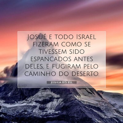 Picture 07 - Joshua 8:15 BSL - Josué e todo Israel fizeram como se tivessem - Bible Verse Picture