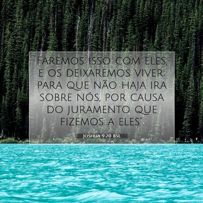 Picture 07 - Joshua 9:20 BSL - Faremos isso com eles, e os deixaremos viver; - Bible Verse Picture