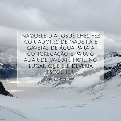 Picture 07 - Joshua 9:27 BSL - Naquele dia Josué lhes fez cortadores de madeira - Bible Verse Picture