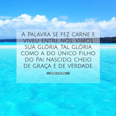 Picture 07 - João 1:14 BSL - A Palavra se fez carne e viveu entre nós. Vimos - Bible Verse Picture