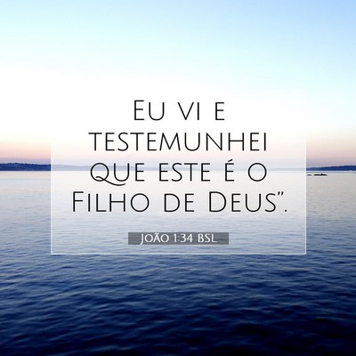 Picture 07 - João 1:34 BSL - Eu vi e testemunhei que este é o Filho de - Bible Verse Picture