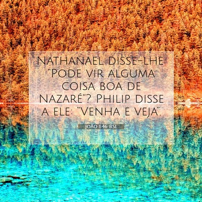 Picture 07 - João 1:46 BSL - Nathanael disse-lhe: “Pode vir alguma coisa boa - Bible Verse Picture