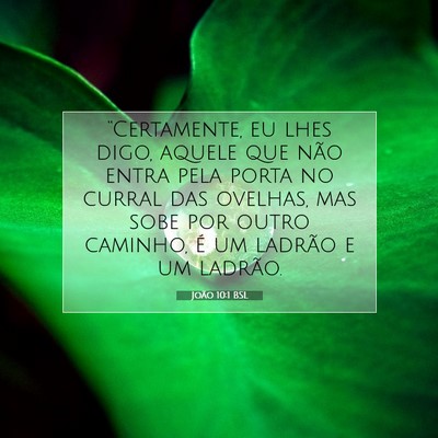 Picture 07 - João 10:1 BSL - “Certamente, eu lhes digo, aquele que não - Bible Verse Picture