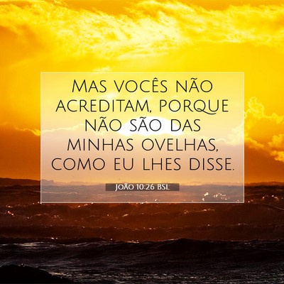 Picture 07 - João 10:26 BSL - Mas vocês não acreditam, porque não são das - Bible Verse Picture