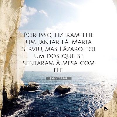 Picture 07 - João 12:2 BSL - Por isso, fizeram-lhe um jantar lá. Marta - Bible Verse Picture