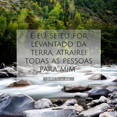 Picture 07 - João 12:32 BSL - E eu, se eu for levantado da terra, atrairei - Bible Verse Picture