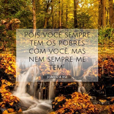 Picture 07 - João 12:8 BSL - Pois você sempre tem os pobres com você, mas - Bible Verse Picture