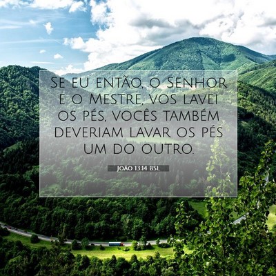 Picture 07 - João 13:14 BSL - Se eu então, o Senhor e o Mestre, vos lavei os - Bible Verse Picture