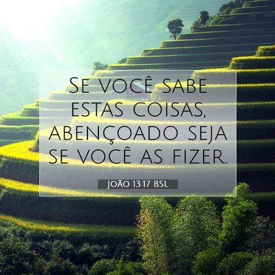 Picture 07 - João 13:17 BSL - Se você sabe estas coisas, abençoado seja se - Bible Verse Picture