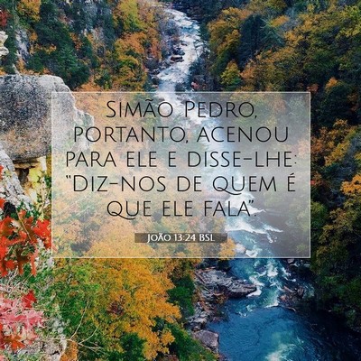 Picture 07 - João 13:24 BSL - Simão Pedro, portanto, acenou para ele e - Bible Verse Picture