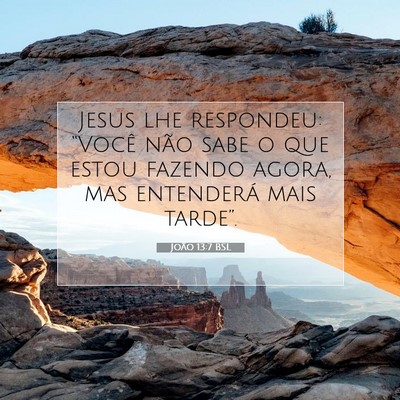 Picture 07 - João 13:7 BSL - Jesus lhe respondeu: “Você não sabe o que - Bible Verse Picture