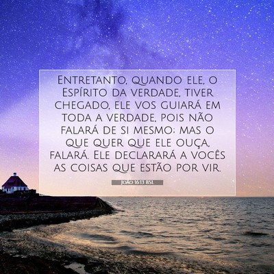 Picture 07 - João 16:13 BSL - Entretanto, quando ele, o Espírito da verdade, - Bible Verse Picture