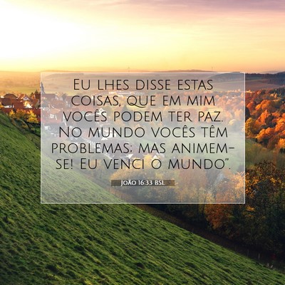 Picture 07 - João 16:33 BSL - Eu lhes disse estas coisas, que em mim vocês - Bible Verse Picture