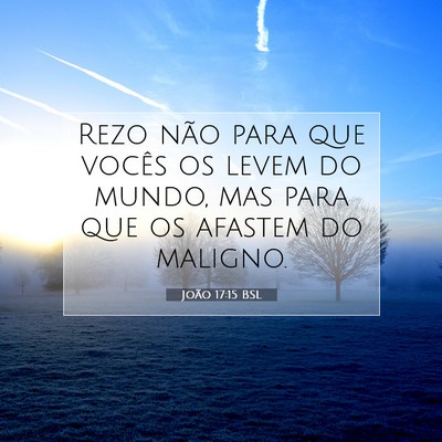 Picture 07 - João 17:15 BSL - Rezo não para que vocês os levem do mundo, mas - Bible Verse Picture