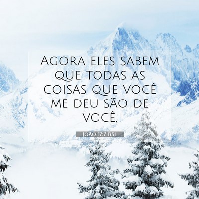 Picture 07 - João 17:7 BSL - Agora eles sabem que todas as coisas que você me - Bible Verse Picture