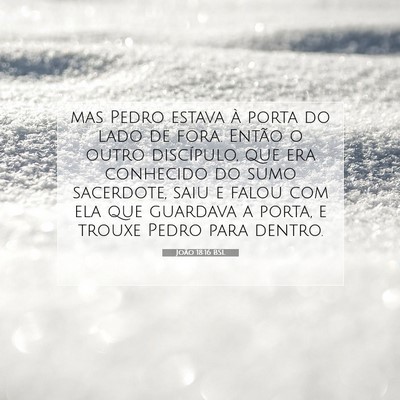 Picture 07 - João 18:16 BSL - mas Pedro estava à porta do lado de fora. Então - Bible Verse Picture