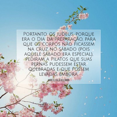 Picture 07 - João 19:31 BSL - Portanto, os judeus, porque era o Dia da - Bible Verse Picture