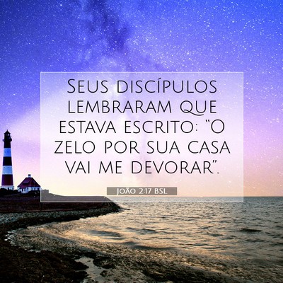 Picture 07 - João 2:17 BSL - Seus discípulos lembraram que estava escrito: - Bible Verse Picture