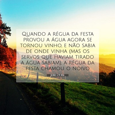 Picture 07 - João 2:9 BSL - Quando a régua da festa provou a água agora se - Bible Verse Picture