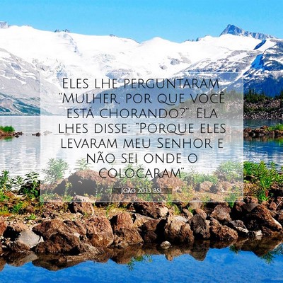 Picture 07 - João 20:13 BSL - Eles lhe perguntaram: “Mulher, por que você - Bible Verse Picture