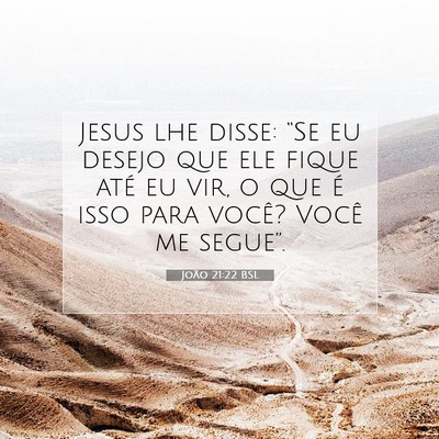 Picture 07 - João 21:22 BSL - Jesus lhe disse: “Se eu desejo que ele fique - Bible Verse Picture