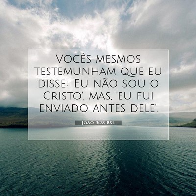 Picture 07 - João 3:28 BSL - Vocês mesmos testemunham que eu disse: 'Eu não - Bible Verse Picture