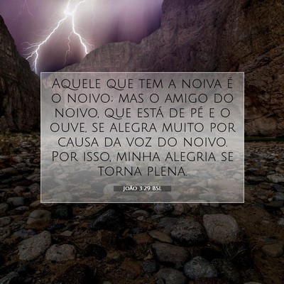 Picture 07 - João 3:29 BSL - Aquele que tem a noiva é o noivo; mas o amigo do - Bible Verse Picture