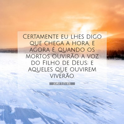 Picture 07 - João 5:25 BSL - Certamente eu lhes digo que chega a hora, e agora - Bible Verse Picture