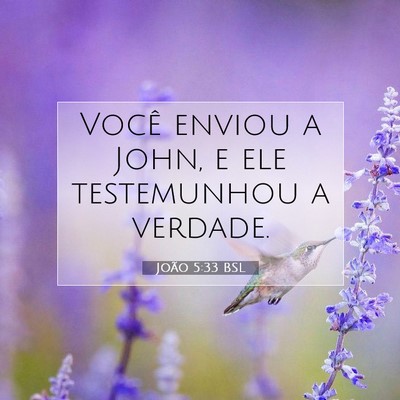 Picture 07 - João 5:33 BSL - Você enviou a John, e ele testemunhou a - Bible Verse Picture