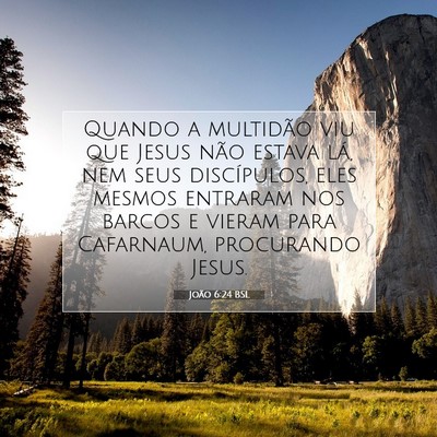 Picture 07 - João 6:24 BSL - Quando a multidão viu que Jesus não estava lá, - Bible Verse Picture