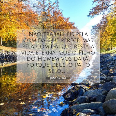 Picture 07 - João 6:27 BSL - Não trabalheis pela comida que perece, mas pela - Bible Verse Picture