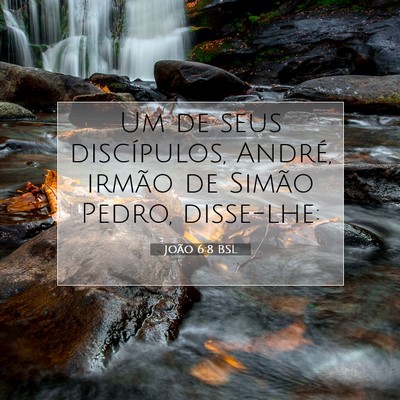 Picture 07 - João 6:8 BSL - Um de seus discípulos, André, irmão de Simão - Bible Verse Picture
