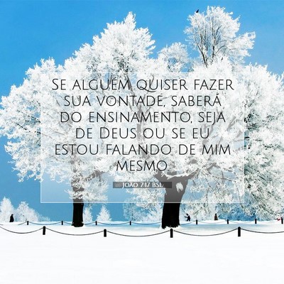 Picture 07 - João 7:17 BSL - Se alguém quiser fazer sua vontade, saberá do - Bible Verse Picture