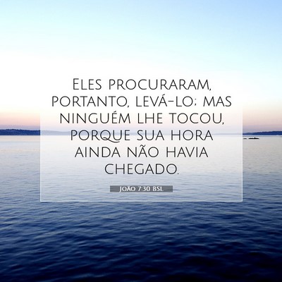 Picture 07 - João 7:30 BSL - Eles procuraram, portanto, levá-lo; mas ninguém - Bible Verse Picture