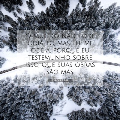 Picture 07 - João 7:7 BSL - O mundo não pode odiá-lo, mas ele me odeia, - Bible Verse Picture