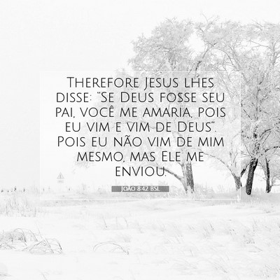Picture 07 - João 8:42 BSL - Therefore Jesus lhes disse: “Se Deus fosse seu - Bible Verse Picture