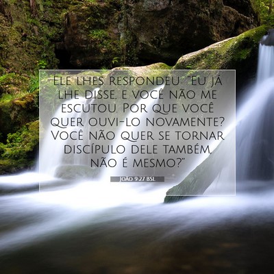 Picture 07 - João 9:27 BSL - Ele lhes respondeu: “Eu já lhe disse, e você - Bible Verse Picture