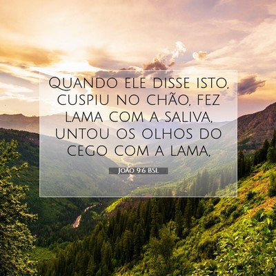 Picture 07 - João 9:6 BSL - Quando ele disse isto, cuspiu no chão, fez lama - Bible Verse Picture