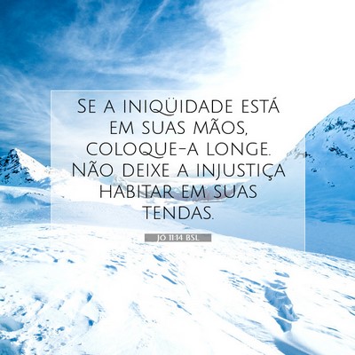 Picture 07 - Jó 11:14 BSL - Se a iniqüidade está em suas mãos, coloque-a - Bible Verse Picture