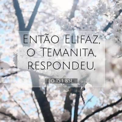 Picture 07 - Jó 15:1 BSL - Então Elifaz, o Temanita, - Bible Verse Picture