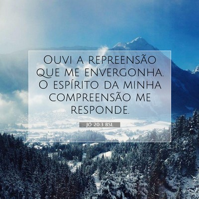 Picture 07 - Jó 20:3 BSL - Ouvi a repreensão que me envergonha. O espírito - Bible Verse Picture