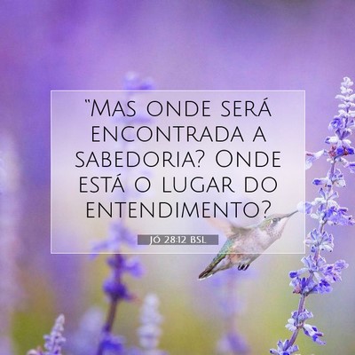Picture 07 - Jó 28:12 BSL - “Mas onde será encontrada a sabedoria? Onde - Bible Verse Picture