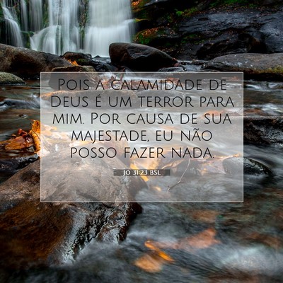 Picture 07 - Jó 31:23 BSL - Pois a calamidade de Deus é um terror para mim. - Bible Verse Picture