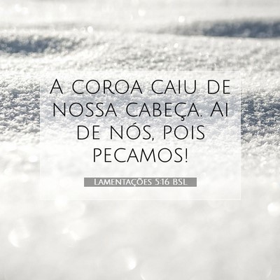 Picture 07 - Lamentações 5:16 BSL - A coroa caiu de nossa cabeça. Ai de nós, pois - Bible Verse Picture