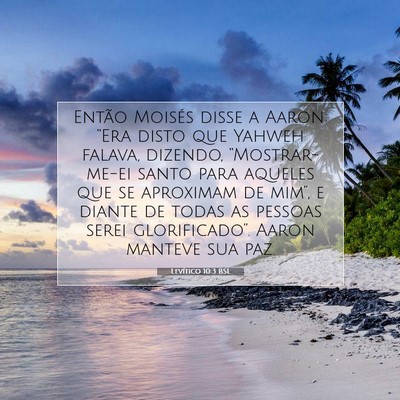 Picture 07 - Levítico 10:3 BSL - Então Moisés disse a Aaron: “Era disto que - Bible Verse Picture