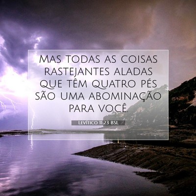 Picture 07 - Levítico 11:23 BSL - Mas todas as coisas rastejantes aladas que têm - Bible Verse Picture