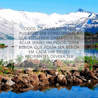 Picture 07 - Levítico 11:34 BSL - Todos os alimentos que puderem ser consumidos e - Bible Verse Picture