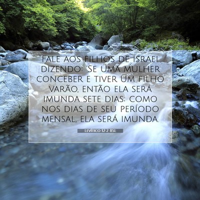Picture 07 - Levítico 12:2 BSL - “Fale aos filhos de Israel, dizendo: 'Se uma - Bible Verse Picture