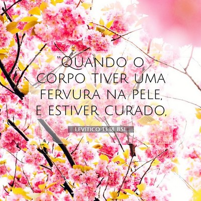 Picture 07 - Levítico 13:18 BSL - “Quando o corpo tiver uma fervura na pele, e - Bible Verse Picture